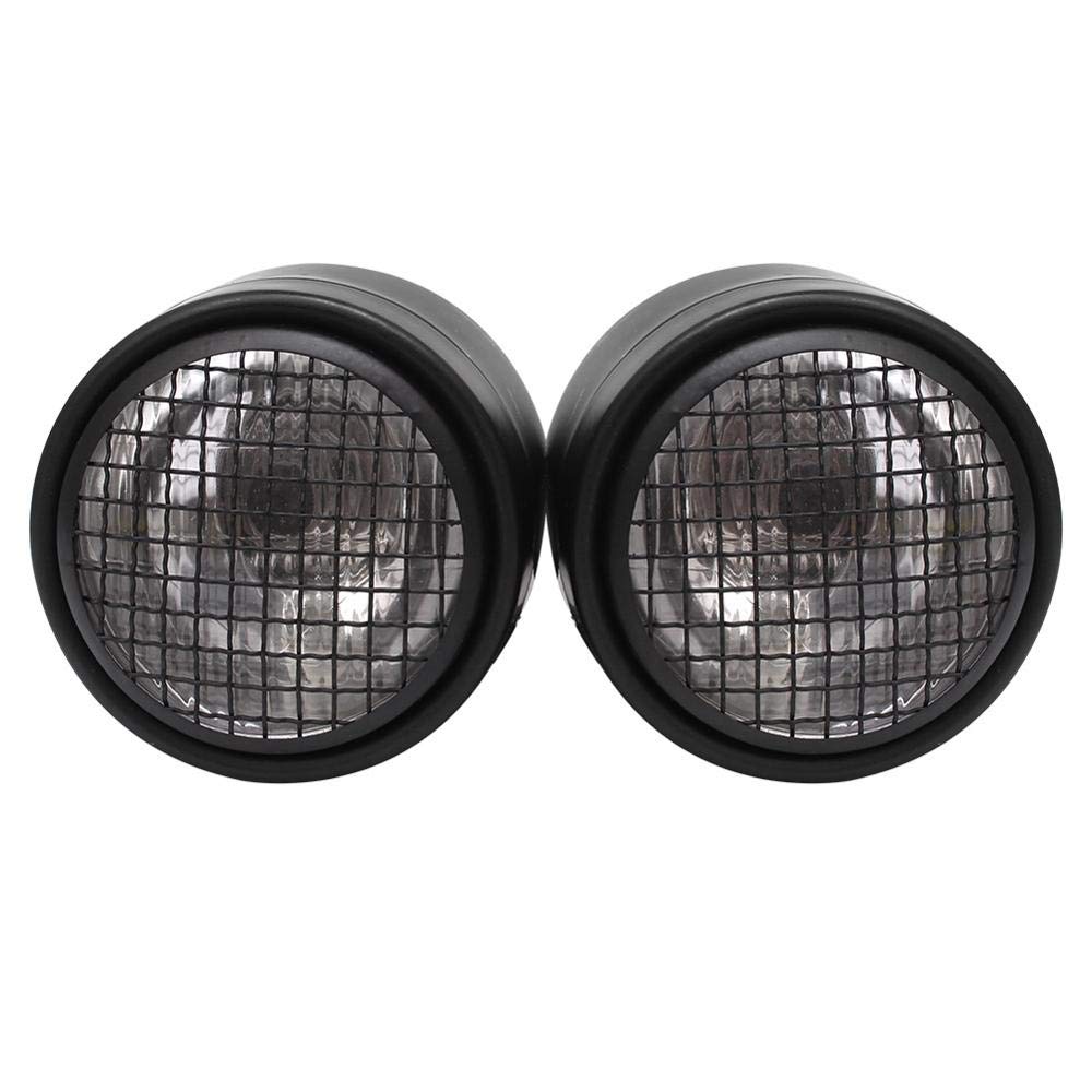 Motorcycle Dominator Grill Twins Dual Headlight - Streetfighter Double Headlamp for Harley, Cafe Racer, Honda, Yamaha Bobber - Upgrade Your Bike's Style & Visibility for Night Riding & Urban Commuting