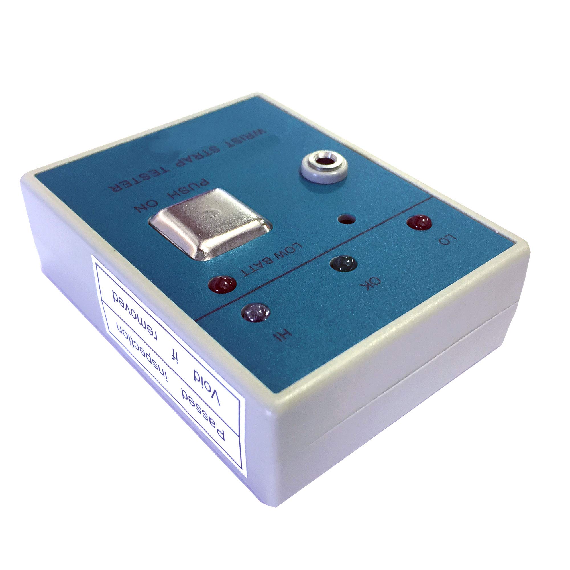 ESD Wrist Strap Tester - 9V DC Portable Anti Static Wristband Tester with LED Light & Audible Alarm for Electronics Workbench, PC Repair, and Manufacturing Safety