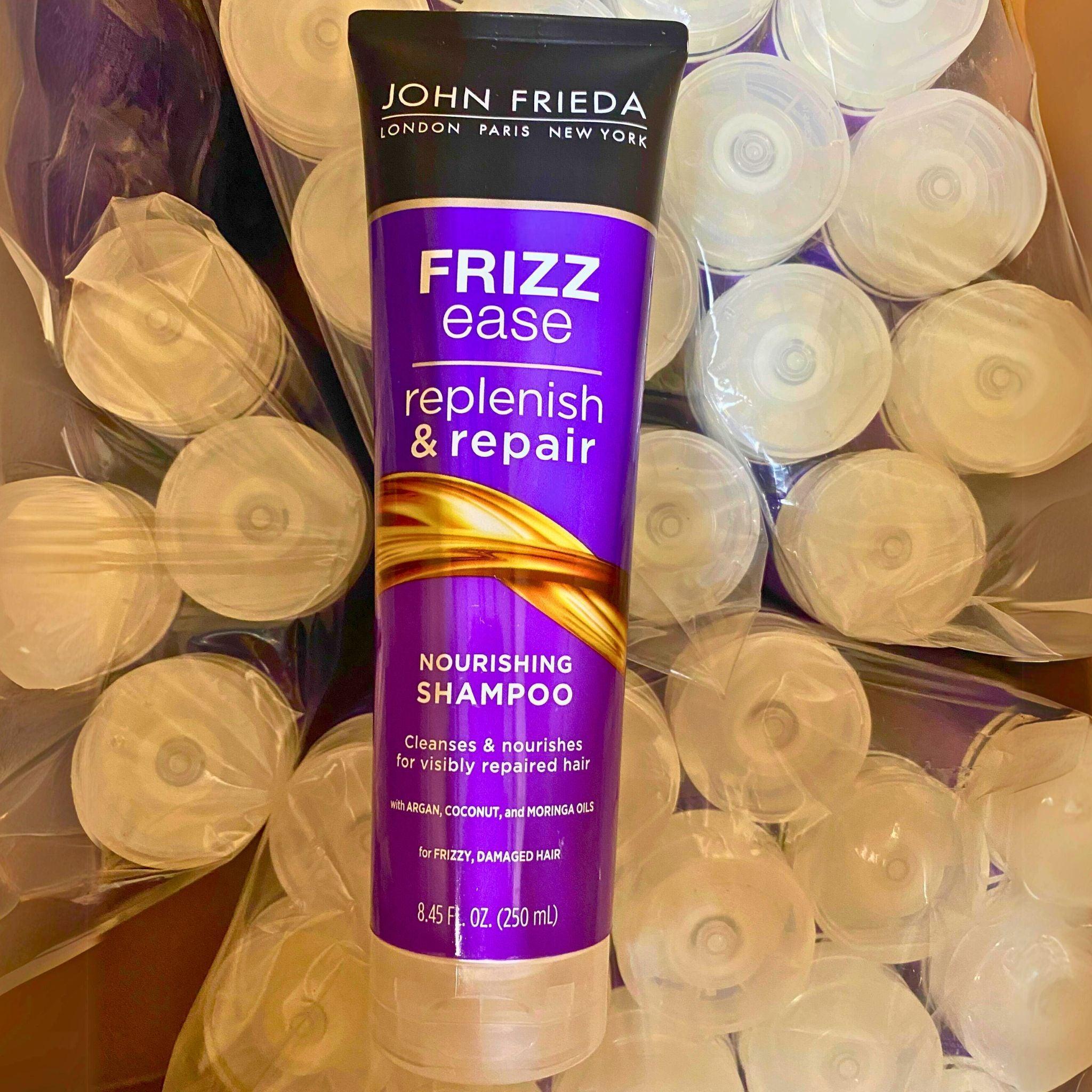 John Frieda Frizz Ease Replenish & Repair Nourishing Shampoo for Dry Damaged Hair - 8.45 Fl Oz (50 Pack Bulk) - Hydrating & Smoothing Formula for Frizzy Hair Care - Perfect for Salon Professionals & Home Use