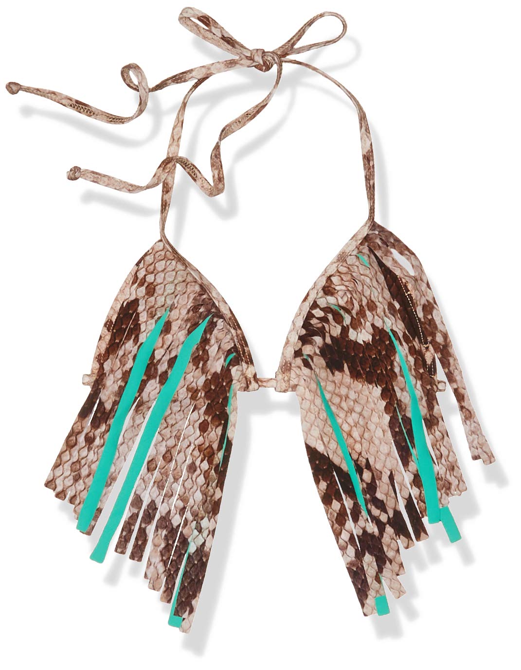 Sun Kitten Women's Brazilian Bombshell Fringe Triangle Bikini Top - Sexy Beachwear for Summer Vacations, Pool Parties & Tropical Getaways