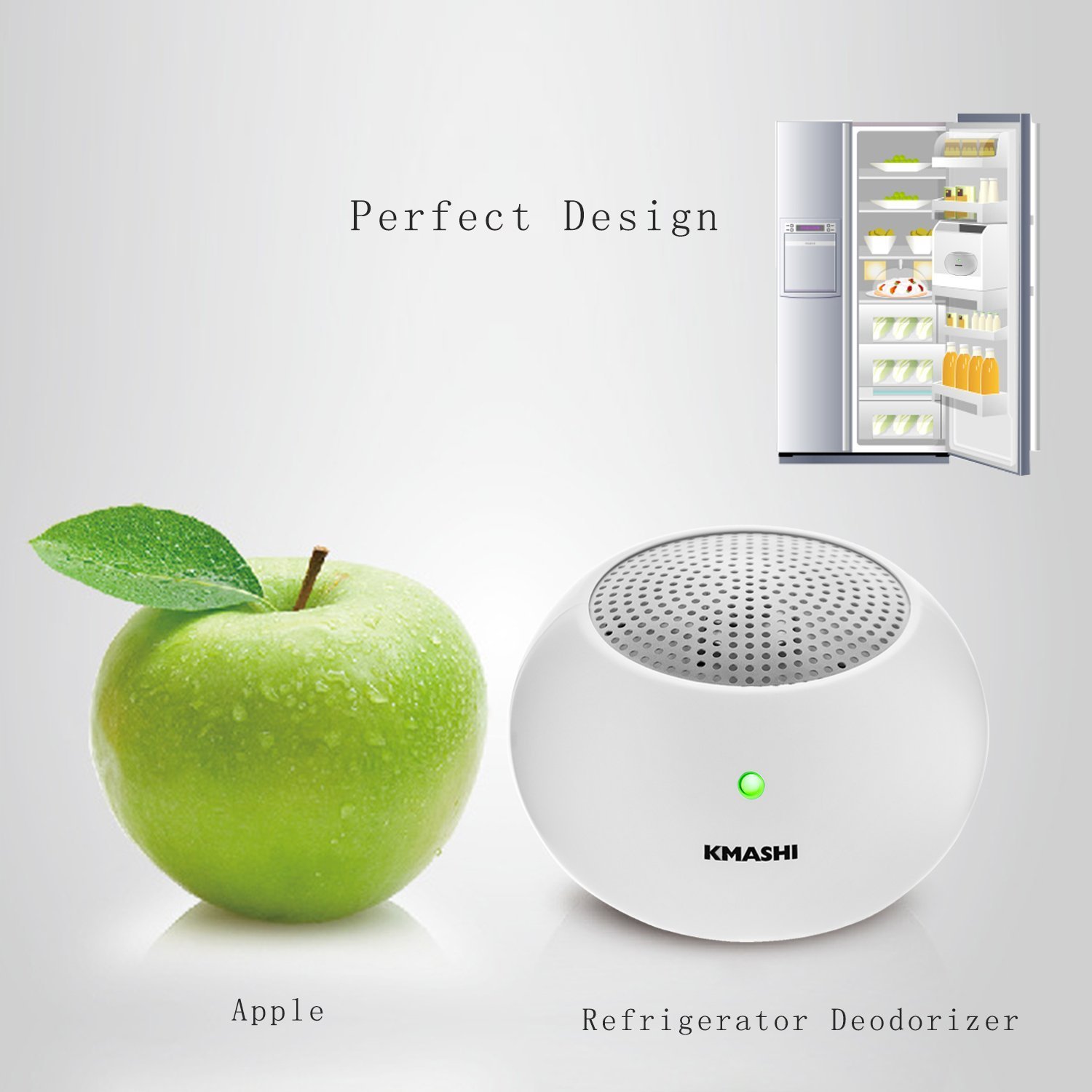 Ozone Air Purifier & Deodorizer for Refrigerator, Shoe Cabinet, Storage Room, Bathroom & Kitchen - Powerful Odor Eliminator & Sterilizer for Fresh & Clean Air at Home