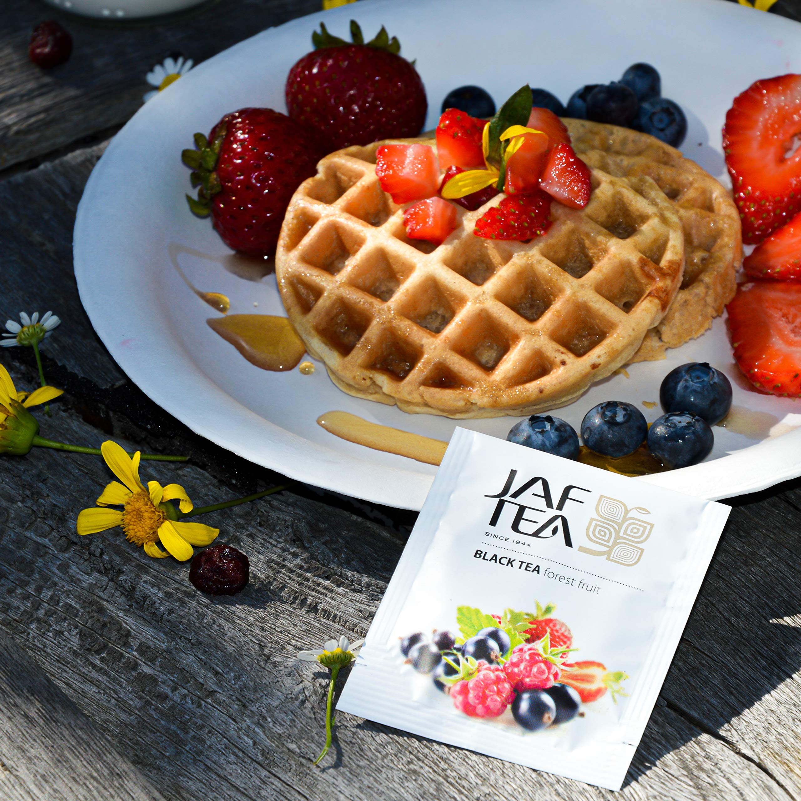 JAF TEA - Premium Black Tea Fruit Melody Blend | 5 Natural Fruit Flavors | 6 Boxes (120 Tea Bags) | Hot or Iced Tea | Perfect for Afternoon Tea, Office Break & Relaxation