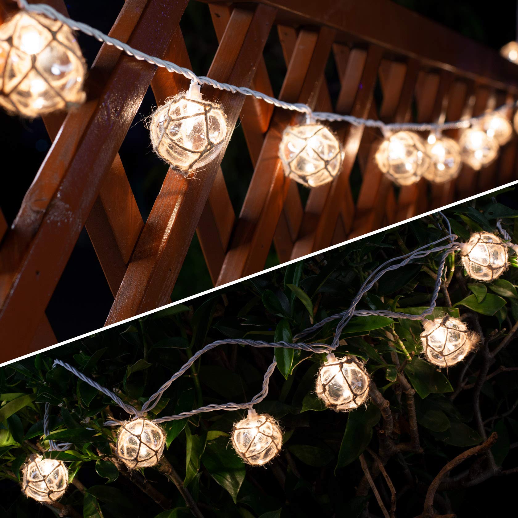 Nautical Fish Float String Lights - Set of 10 Clear G50 Ball Lights for Outdoor & Indoor Decor | Perfect for Beach Parties, Patio Lighting, and Wall Decorations