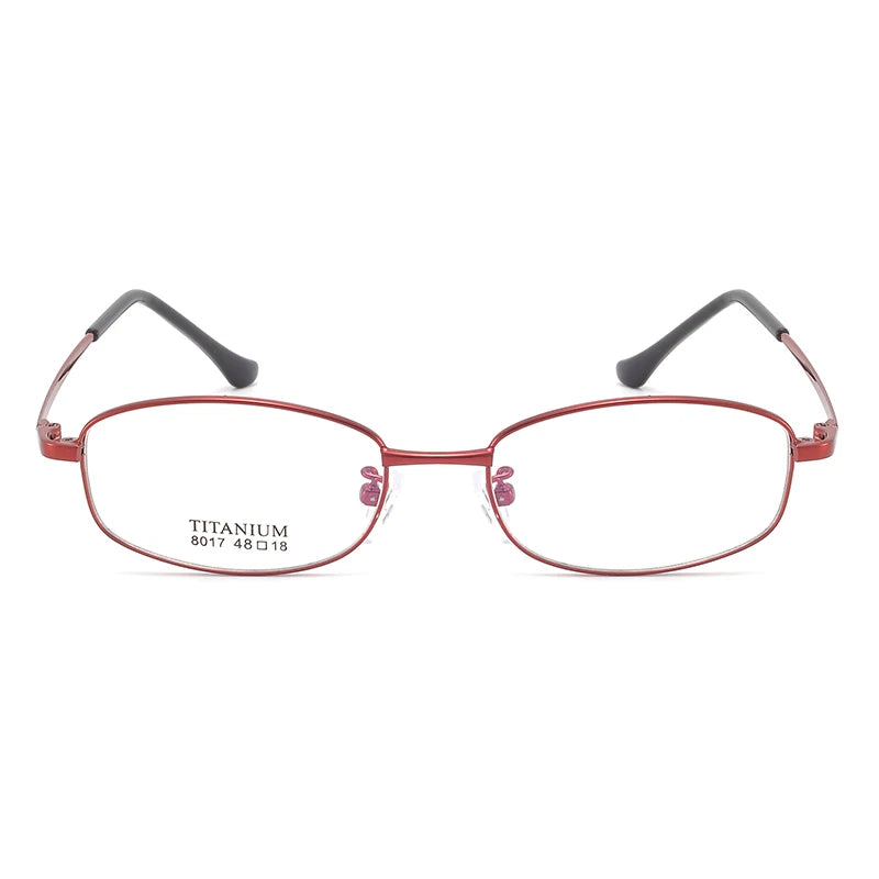 Bclear Women's Full Rim Oval Titanium Alloy Eyeglasses Frame 8017 - Lightweight & Durable Glasses for Work, Reading & Fashion