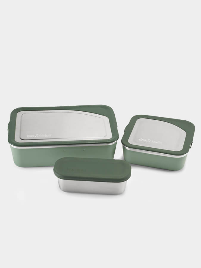 Klean Kanteen Rise Food Box Family Set - BPA-Free Stainless Steel Lunch Containers for Kids & Adults - Perfect for School, Work, Picnics & Outdoor Adventures