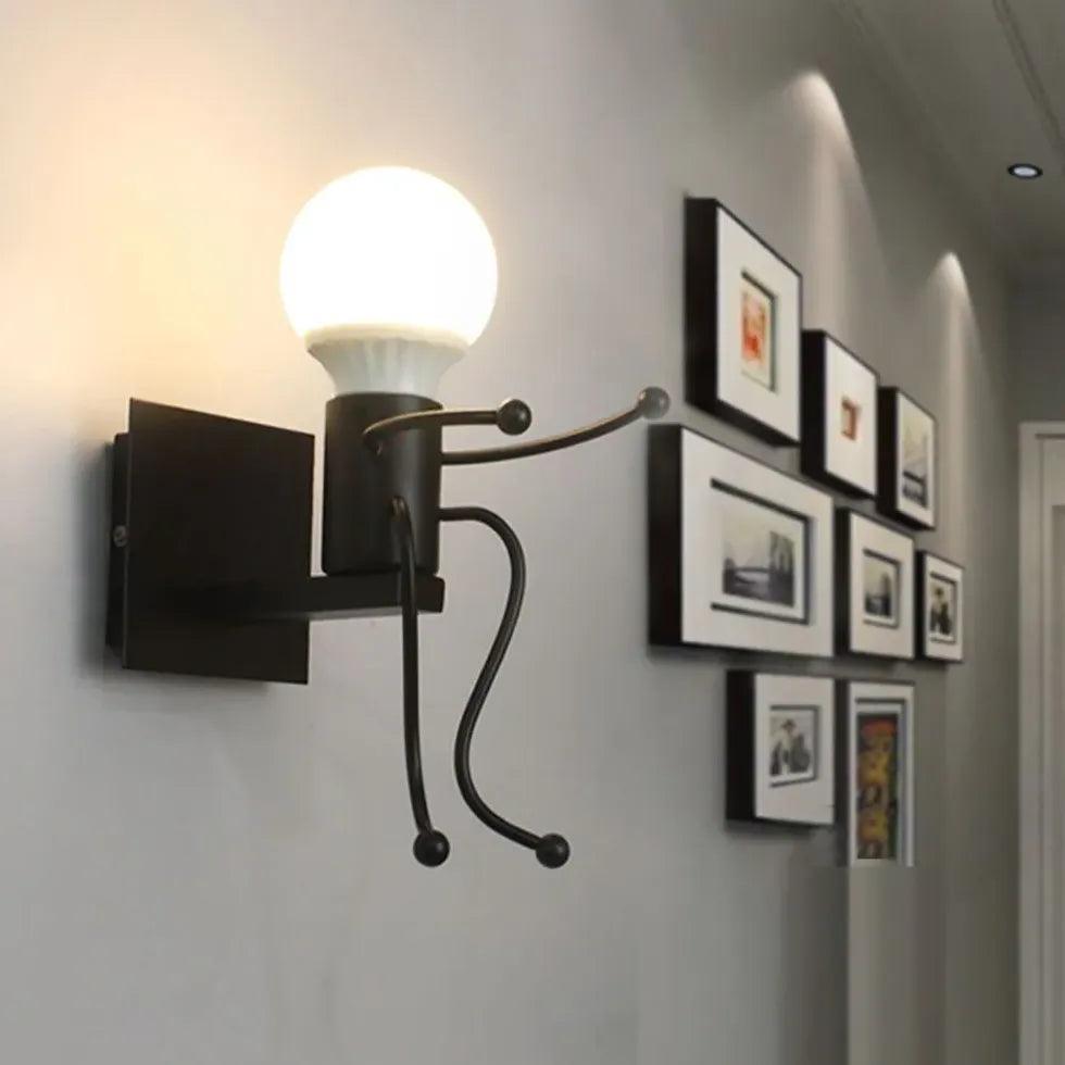 Modern Wall Lights for Kids Room - Creative Little Man Design, LED Night Light for Bedroom, Nursery, Playroom - Perfect for Bedtime & Decor