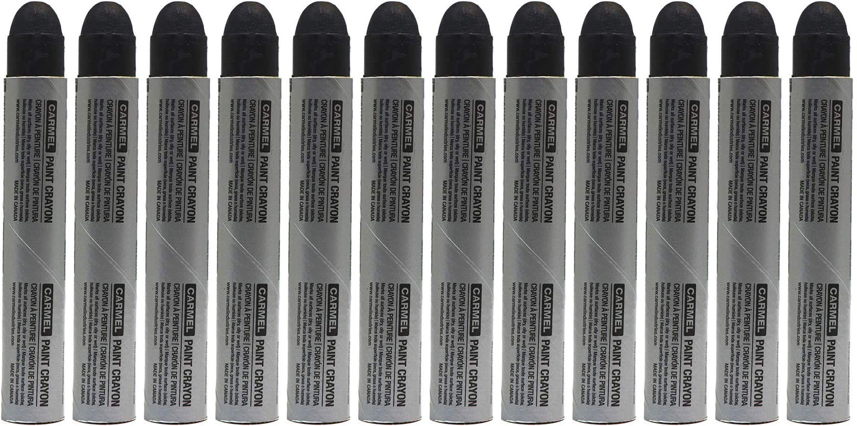 12-Pack Black Carmel Paint Crayons - Oil-Based Solid Paint Markers for Wood, Metal, Glass & Canvas - Perfect for DIY Crafts, Home Decor & Art Projects