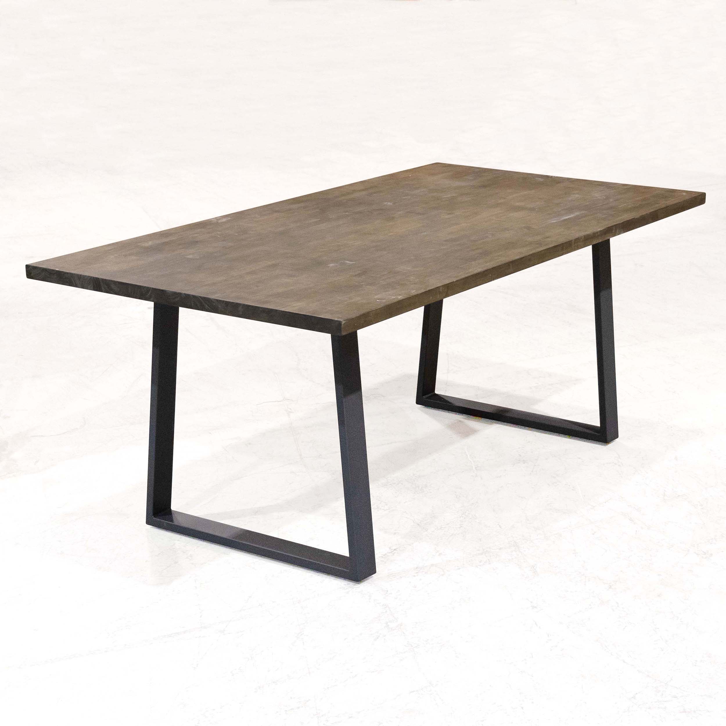 SS210N2 Trapezoid Dining Table Legs - Narrow Top, 1 Pair (71cm x 58.5cm) - Heavy Duty Metal Table Base for Kitchen, Restaurant & Outdoor Dining Furniture