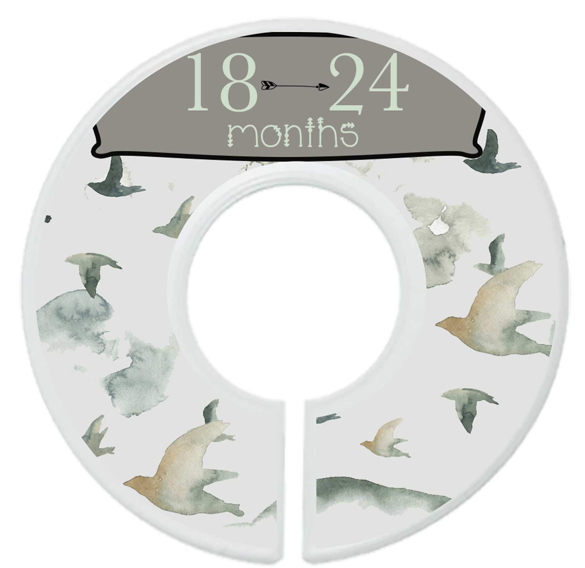 Baby Boy Clothes Organizer Dividers - Nursery Closet Dividers with Rustic Mountain Design - Perfect for Nursery Organization & Baby Closet Storage