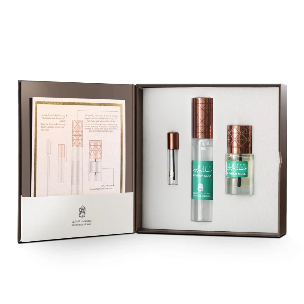 Al Khitam Musk Perfume Oil 12ml + Eau de Parfum 30ml Set - Premium Arabian Scent for Men & Women, Long-Lasting Fragrance for Daily Wear, Special Occasions & Gifting