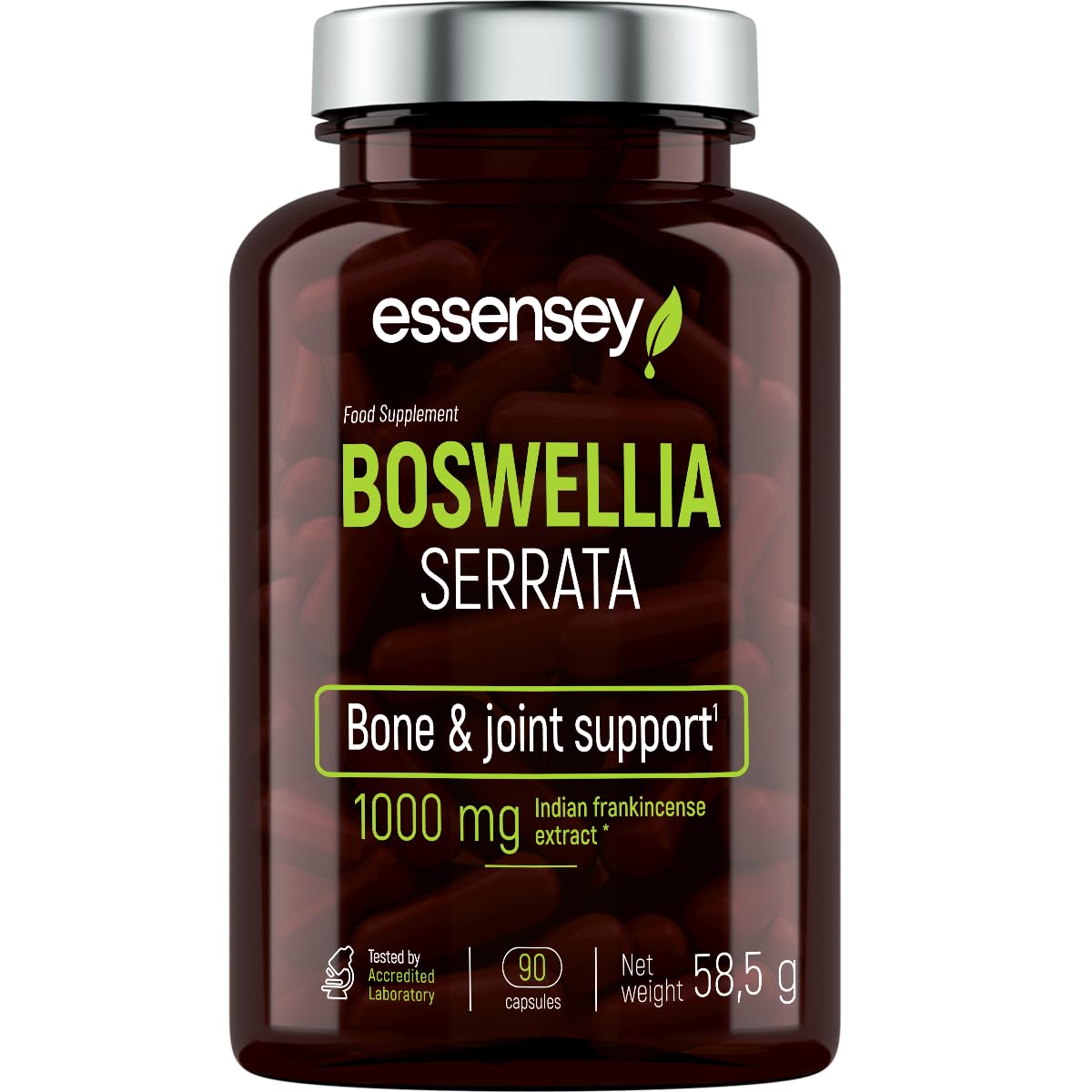 Essensey Boswellia Serrata 90 Capsules - Natural Joint Support Supplement for Pain Relief & Mobility - Ideal for Arthritis & Inflammation Management