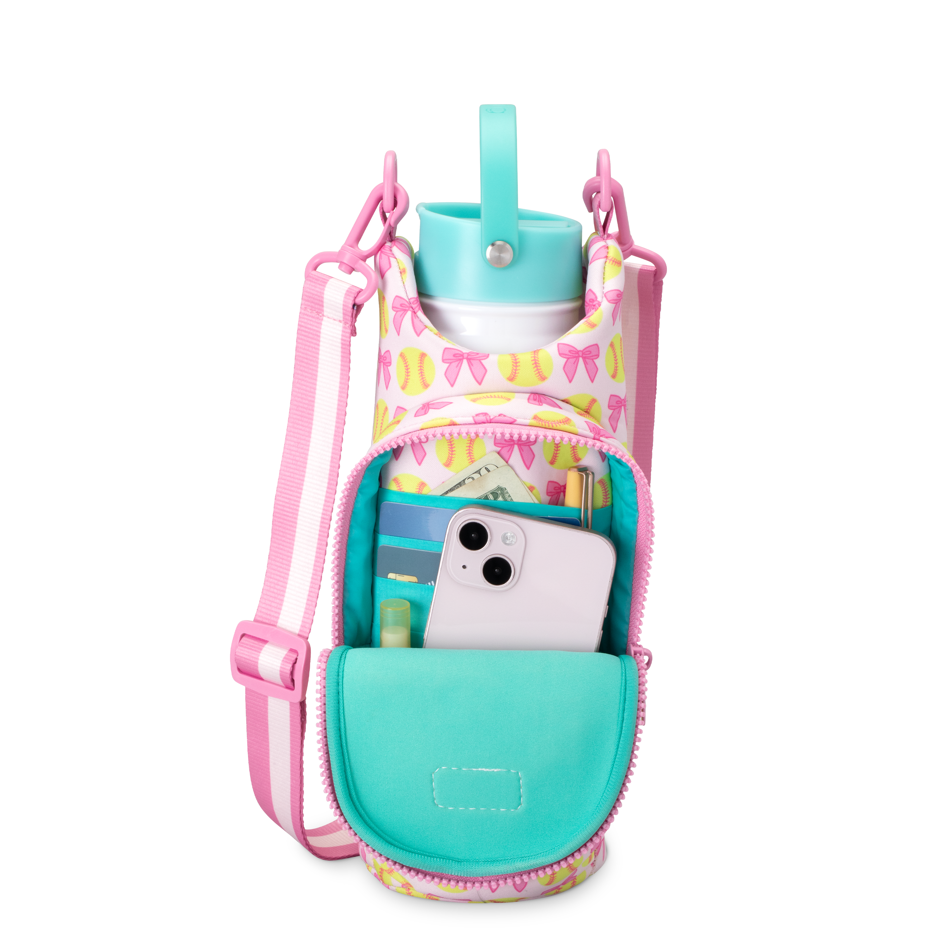 Pitch Hit Run Water Bottle Sling - Lightweight Hydration Belt for Baseball, Softball & Running - Hands-Free Sports Water Bottle Holder for Outdoor Activities
