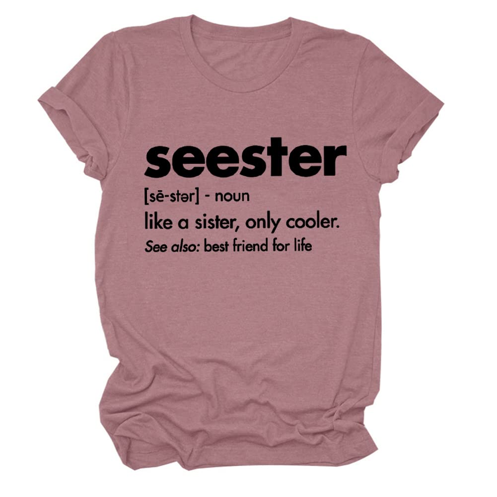 Funny Sister Saying T-Shirt - Best Friend Gift for Women | Cute Graphic Tee with 'Like Sister' Design | Perfect for Birthday, Christmas & Sister Appreciation Day