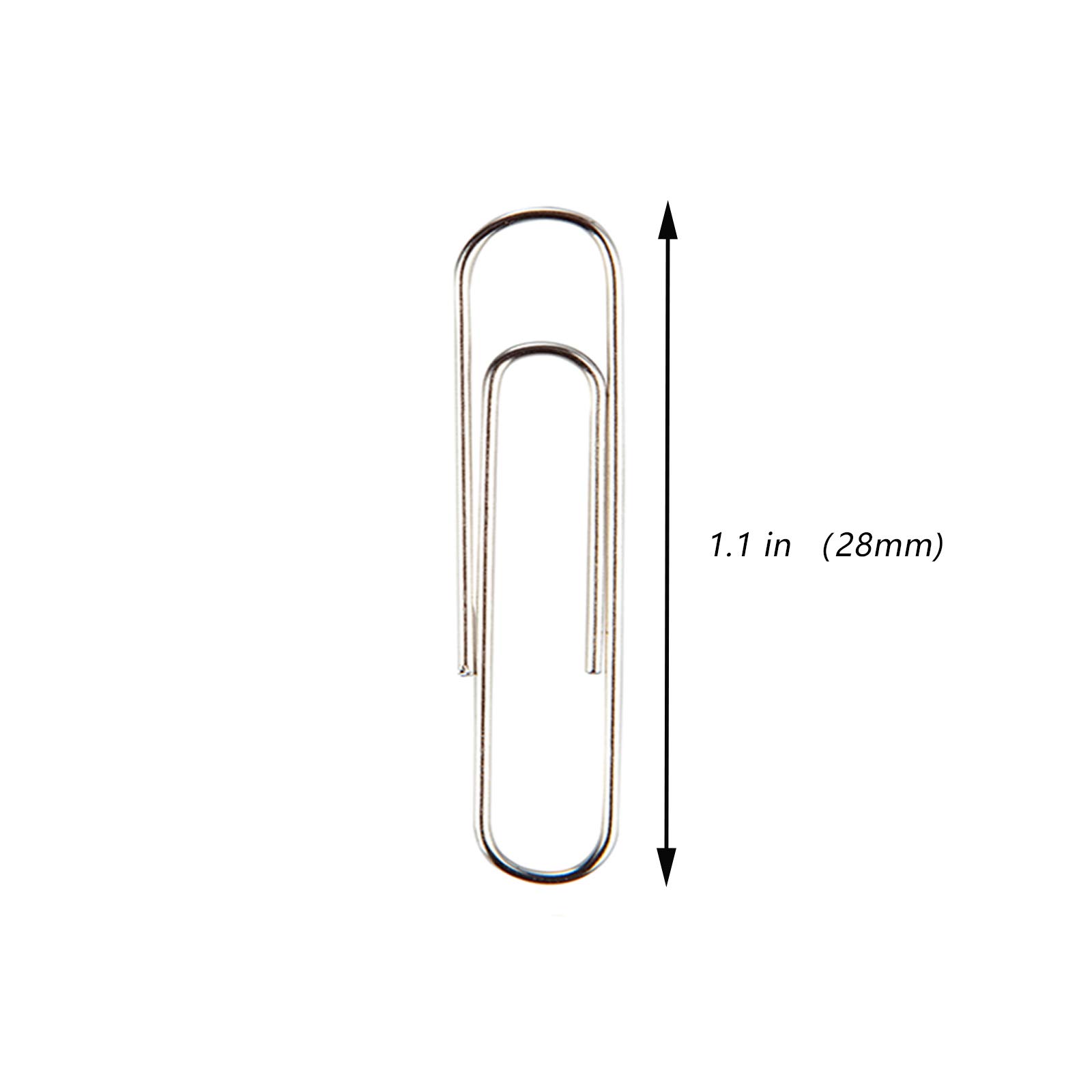 Small Silver Paper Clips 1.1 Inch - 300 Count Bulk Office Supplies for Organizing Documents, Notes & Files - Perfect for School, Office & Home Use