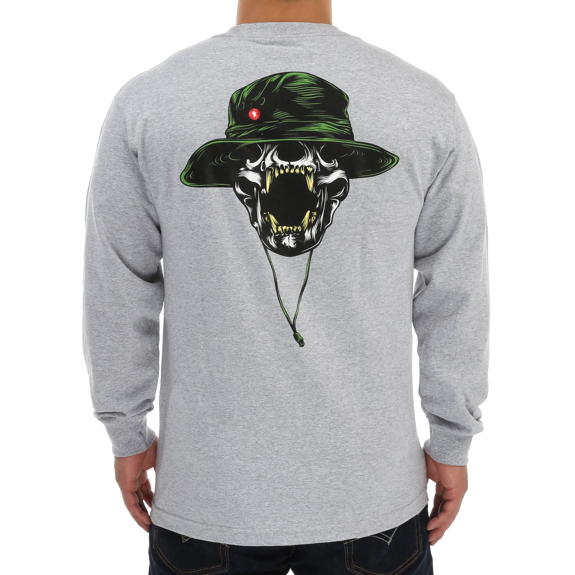 Grizzly Boonies Long Sleeve Tee - Heather Grey - Comfortable & Stylish for Outdoor Adventures & Casual Wear