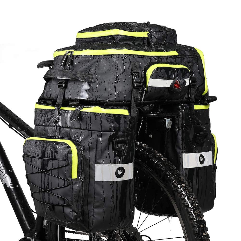 Rhinowalk Bike Pannier Bag Set - 3-in-1 Waterproof Bicycle Cargo Rack Bag with Shoulder Strap & Laptop Compartment | Perfect for Commuting, Cycling Tours & Outdoor Adventures