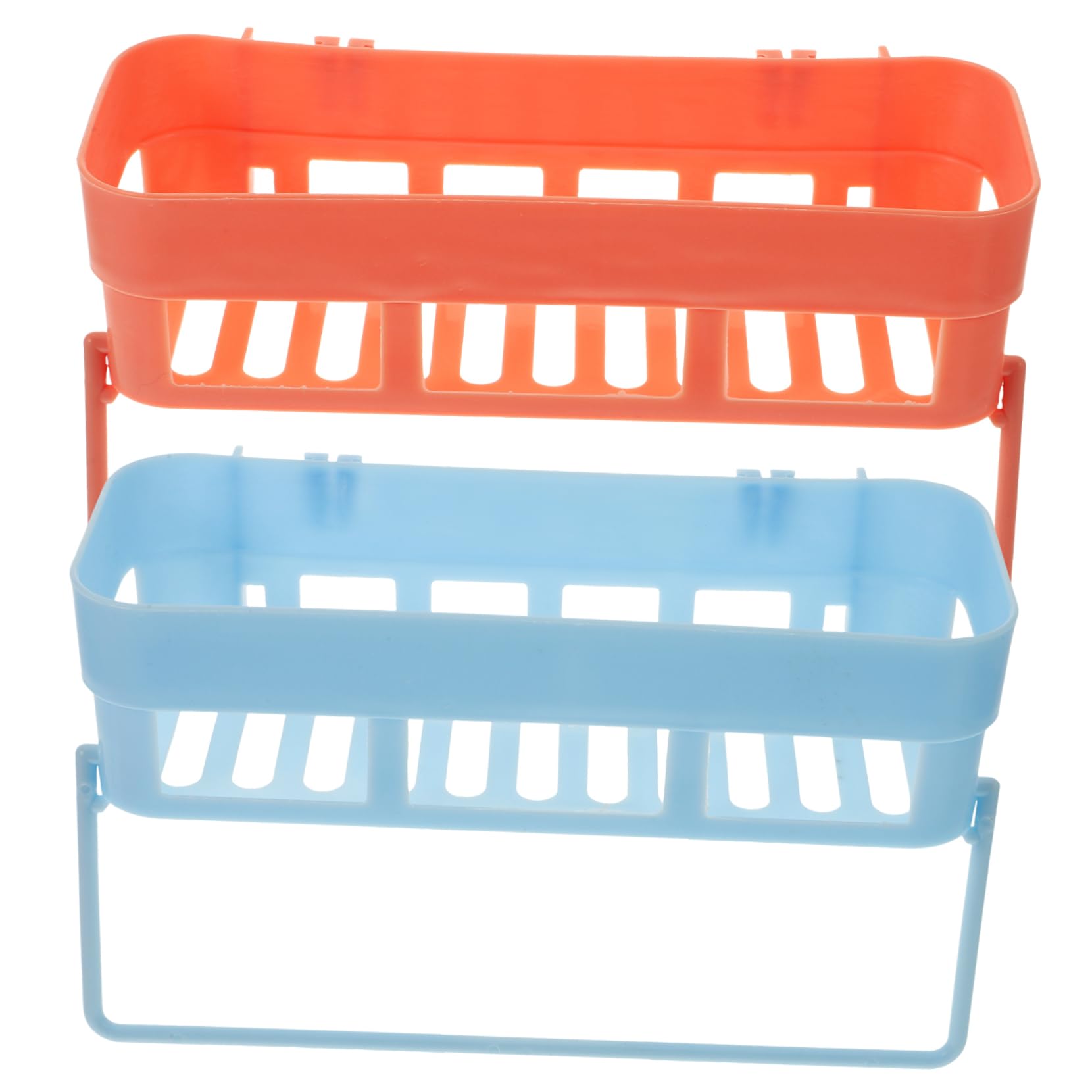 2 Sets Cabilock Wall Mounted Bathroom Shelves - Plastic Suction Cup Shower & Sink Storage Shelf for Soap Holder, Decorative Wall Rack - Perfect for Small Bathroom Organization & Space Saving (PP Material)