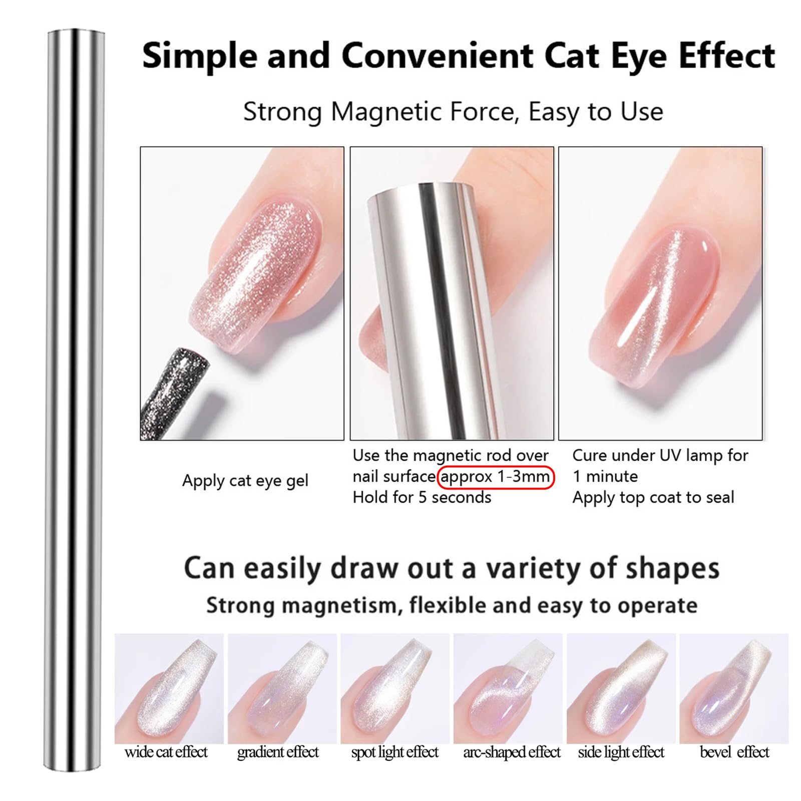 38Pcs Magnetic Cat Eye Gel Nail Polish Set with Magnet Sticks - 3D Nail Art Design Tools & Accessories for Salon, Home Manicure, Party Nails, and Professional Nail Artists