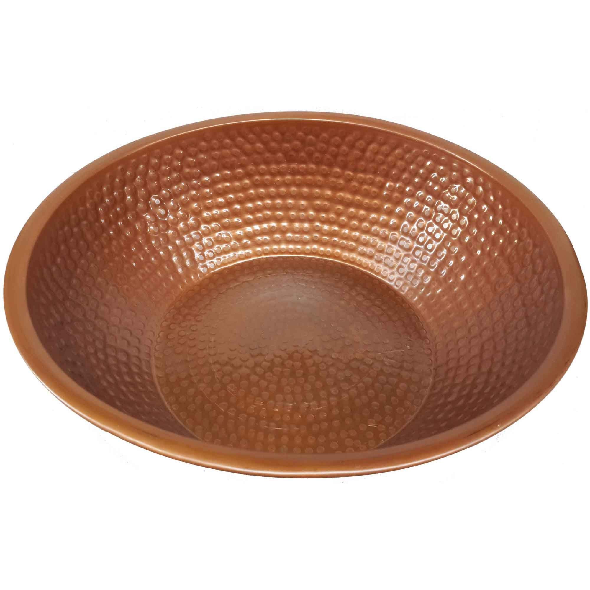 Portable Copper Foot Soaking Bowl for Pedicure & Massage - Rustic Spa Basin for Relaxation, Home & Salon Use