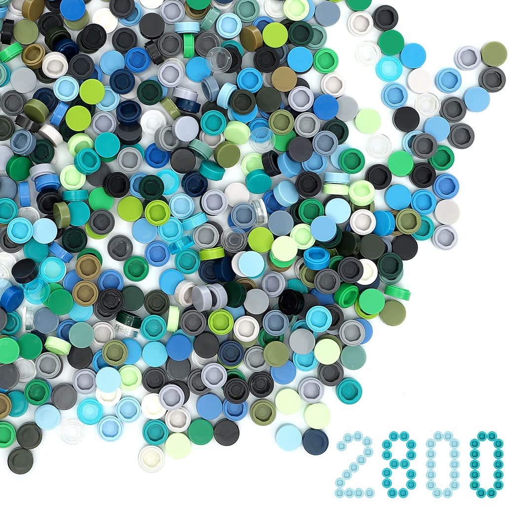 2800PCS 1X1 Round Pixel Bricks Building Blocks - 28 Color Bulk Studs for Mosaic Art & DIY Crafts - Compatible with LEGO & Major Brands - Perfect for Pixel Art, Home Decor & Educational STEM Projects