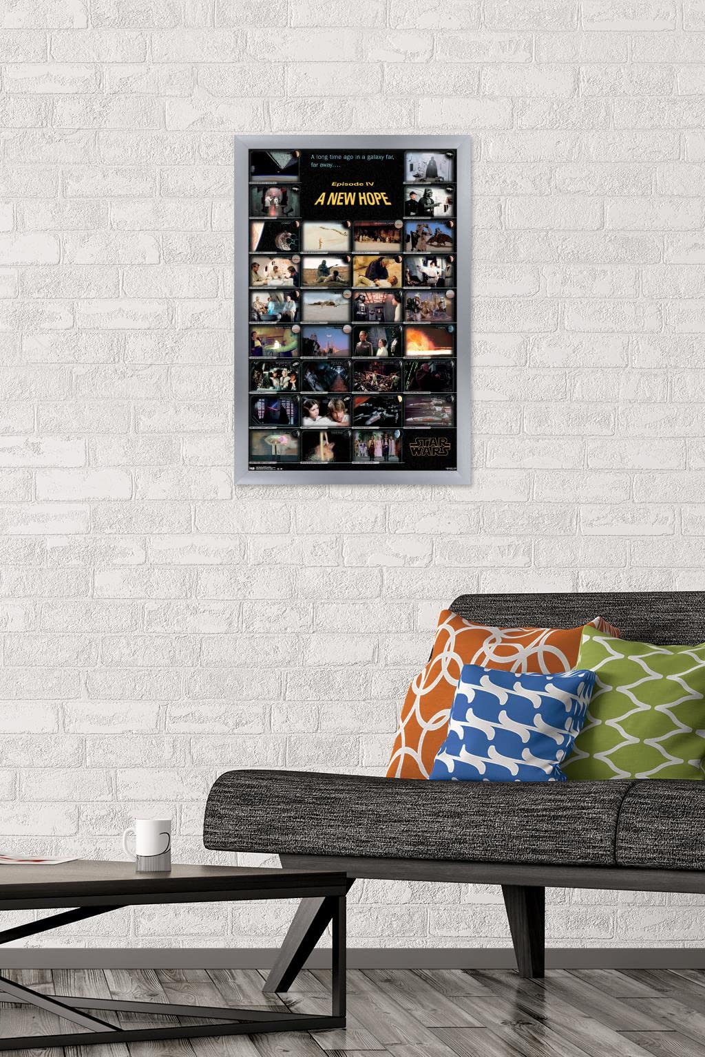 Trends International Star Wars: A New Hope Framed Wall Poster - 14.725 x 22.375 Inches, Silver Frame - Perfect for Home Theater, Game Room & Office Decor