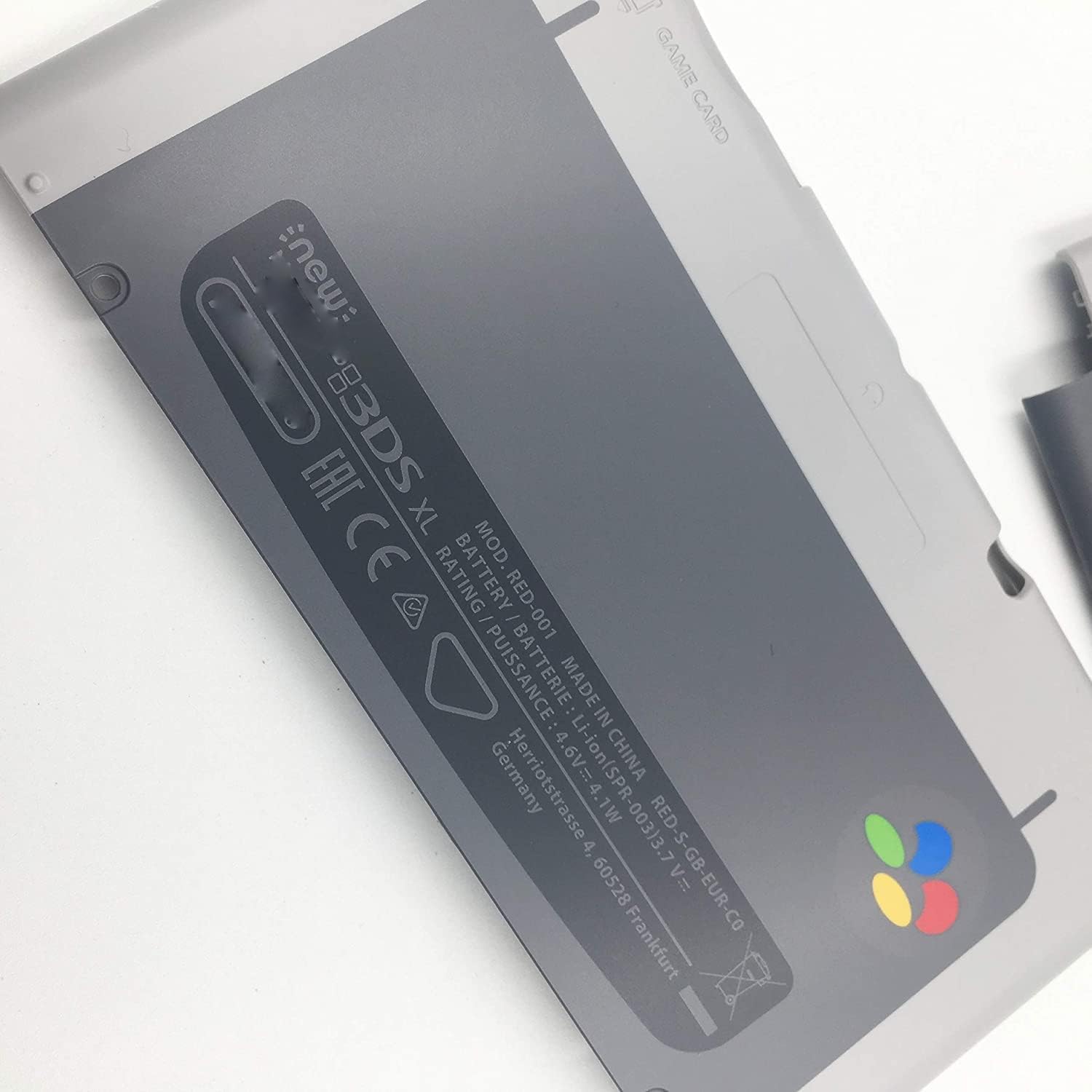Replacement Front & Back Faceplate Cover with Battery Housing Shell for New 3DS XL/LL (2015 SNES Edition) - Durable Protection for Gaming Sessions & Travel