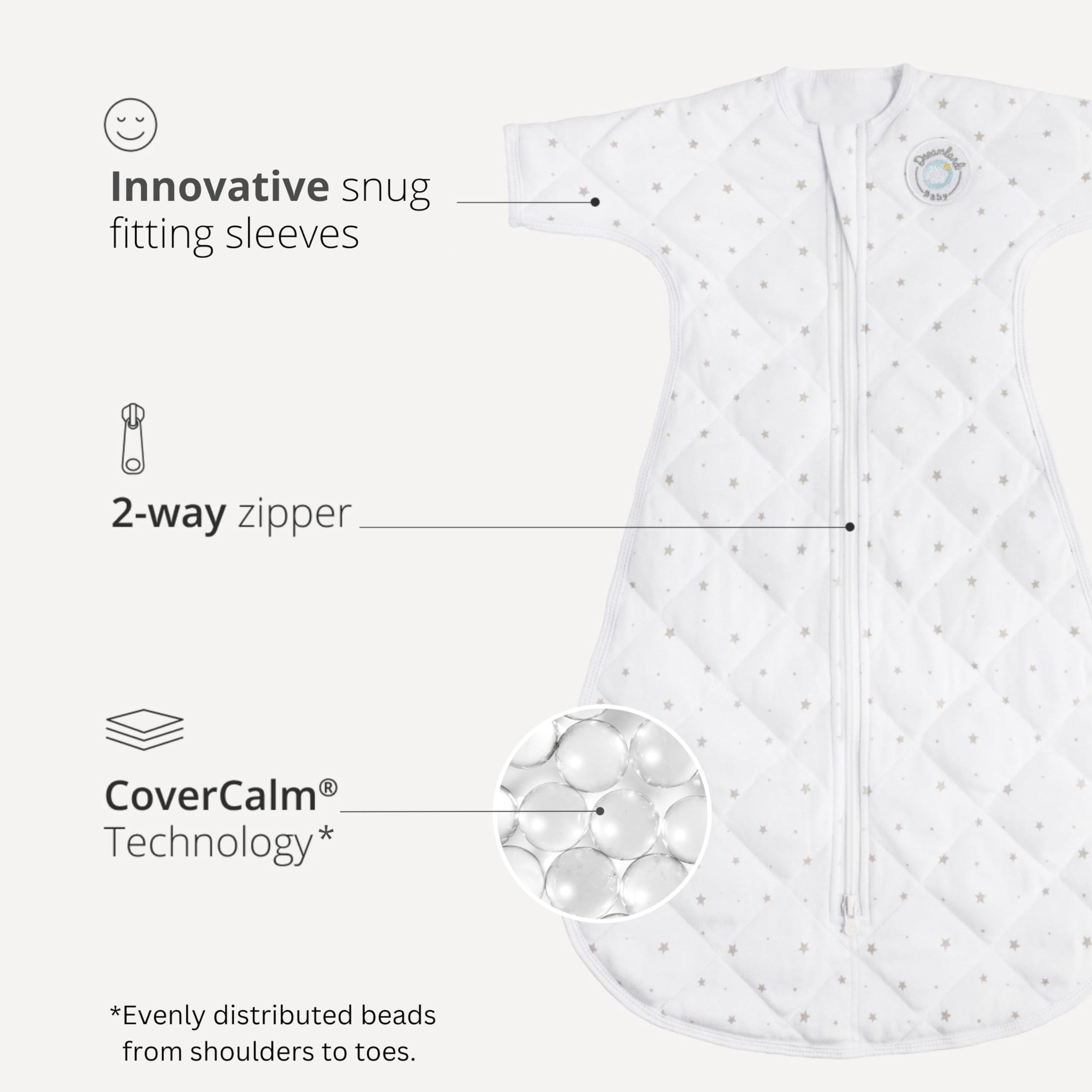 Dreamland Baby Weighted Swaddle 3-6M - 100% Cotton Green for Better Sleep