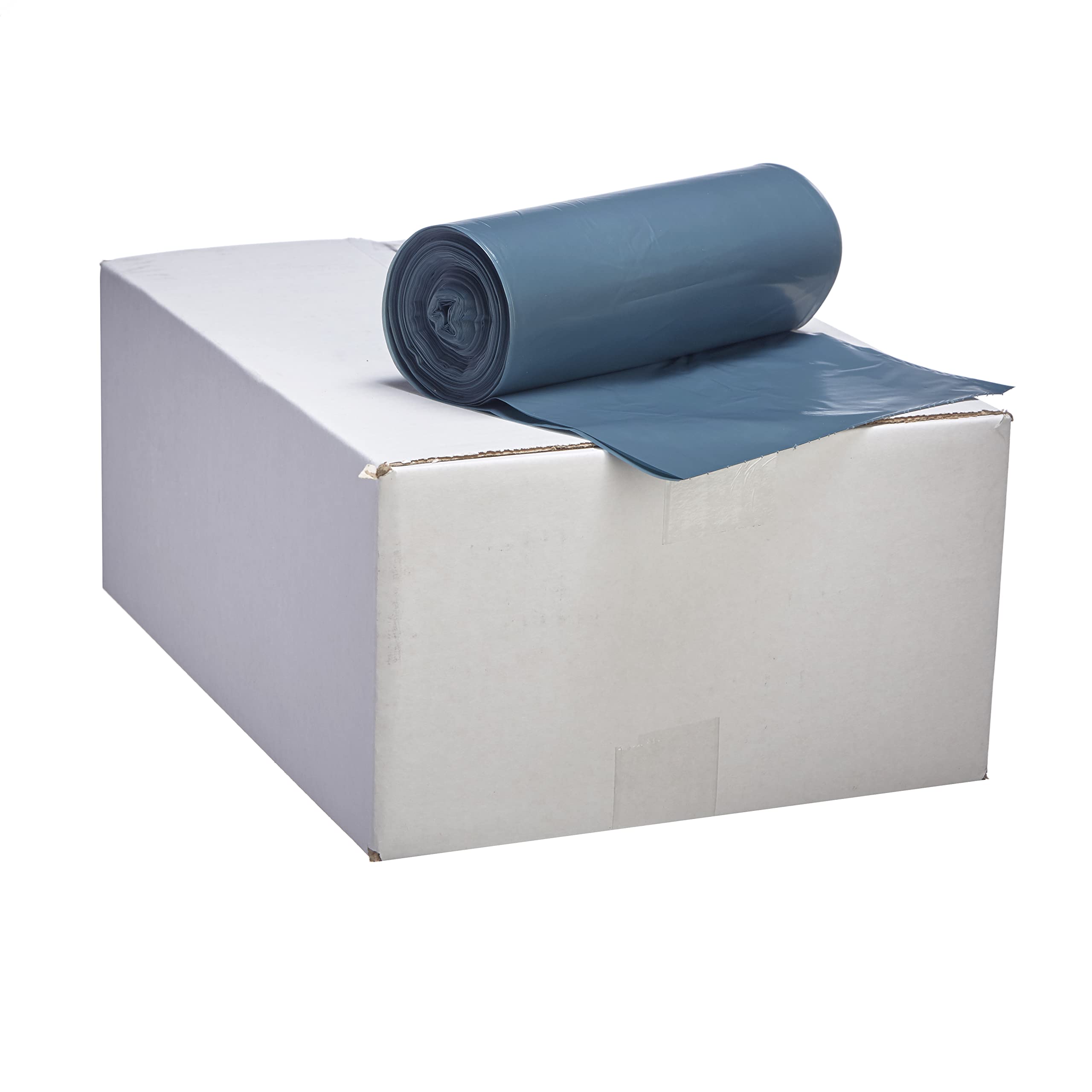 Premium Commercial Trash Can Liners - Heavy Duty 32 Gallon 33x44 Leak-Proof Garbage Bags for Offices, Restaurants & Schools (200 Count, .98 Mil Thick, Blue) - Made in USA - Ideal for High-Traffic Areas & Bulk Waste Disposal