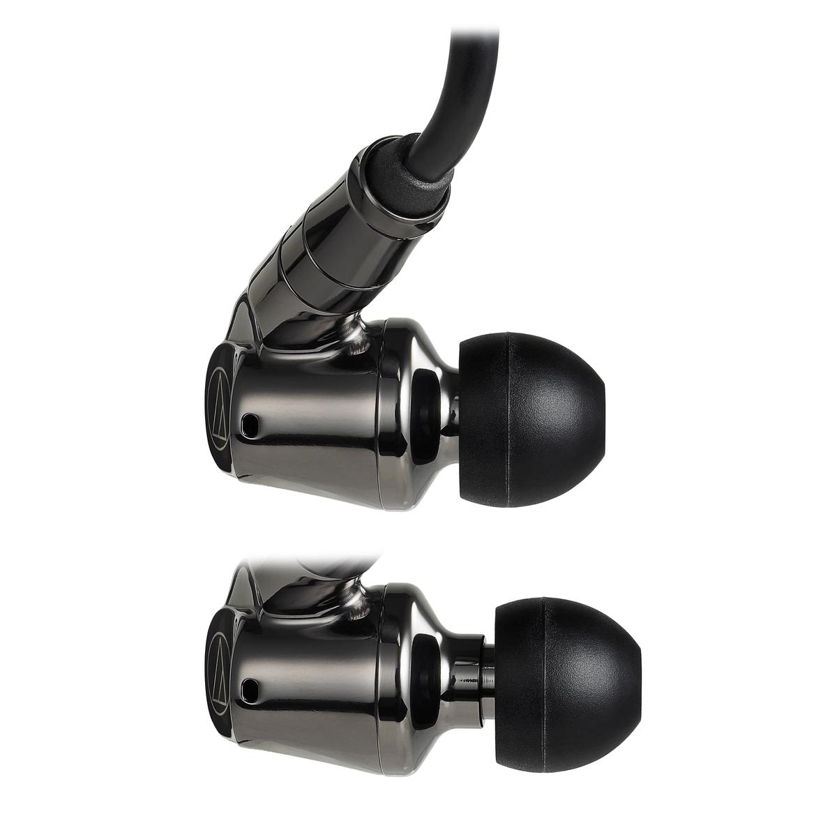 Audio Technica ATH-IEX1 Hybrid Driver In-Ear Headphones - High Resolution Sound with Balanced Armature & Dynamic Drivers (Open Box) - Perfect for Audiophiles, Musicians & Studio Monitoring