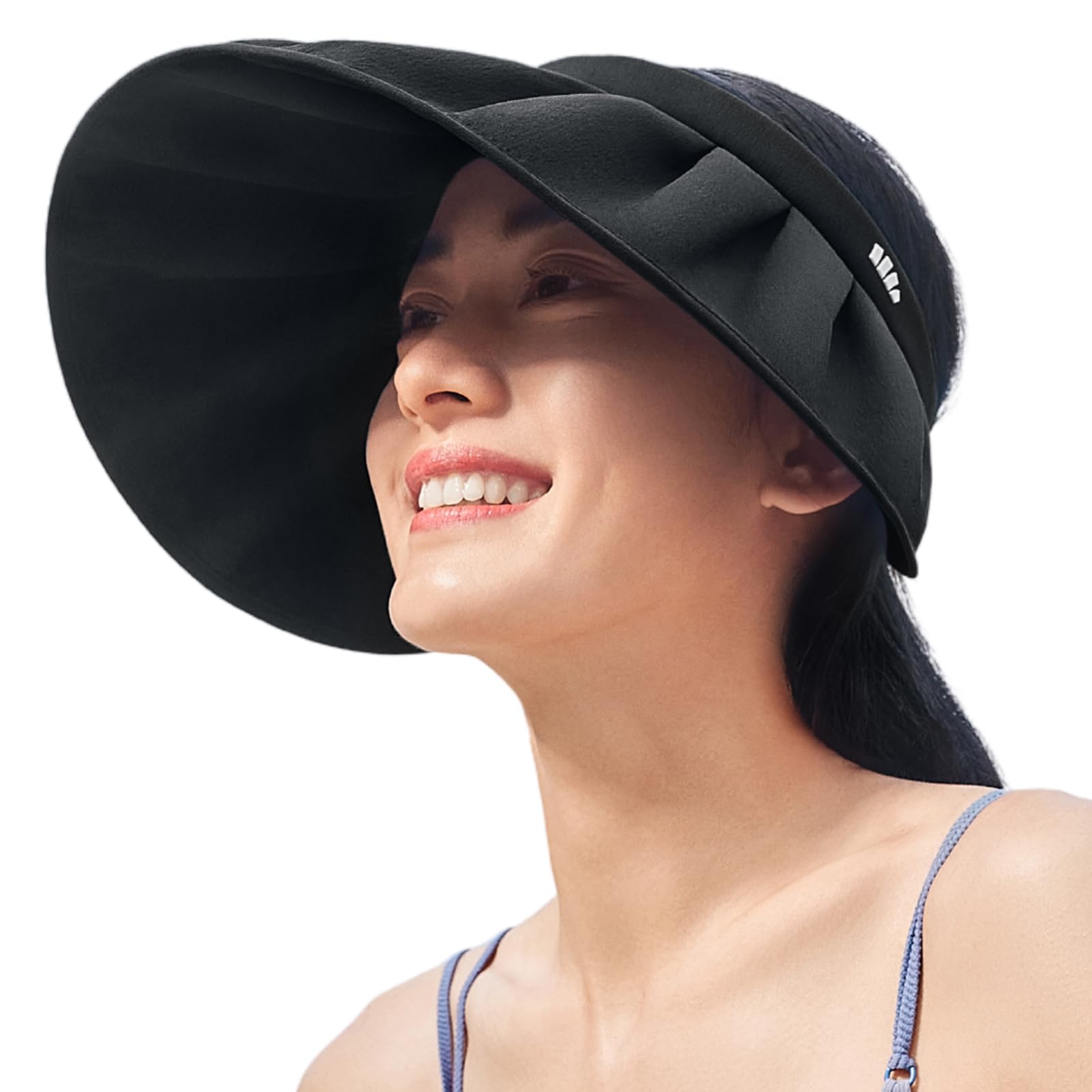BENEUNDER Women's UPF50+ UV Protection Visor Hat - Adjustable, Foldable Wide Brim Sun Hat for Summer Travel, Lightweight & Breathable - Perfect for Beach, Hiking, Golf & Outdoor Activities