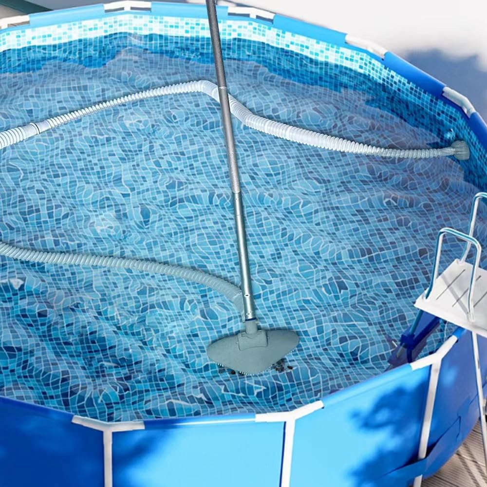 **Automatic Pool Vacuum Cleaner Kit with Hose & Head - Powerful Sand & Debris Removal for Hot Tubs, Spas & Small Pools - Easy Pool Maintenance Tool for Home & Backyard Use - Perfect for Cleaning Inground & Above Ground Pools, Swim Spas & Water Features - Ideal for Weekly Pool Cleaning & Seasonal Maintenance**