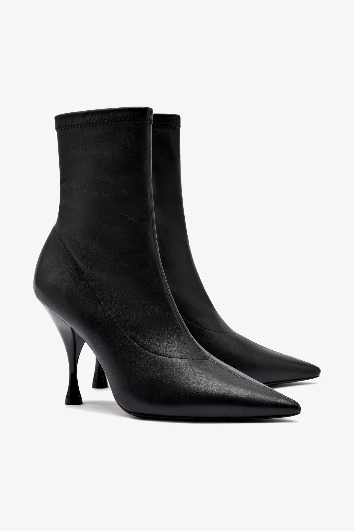 Georgia Boot Mini Black Stretch Leather Ankle Boots for Women - Comfortable & Stylish for Work, Outdoor & Casual Wear