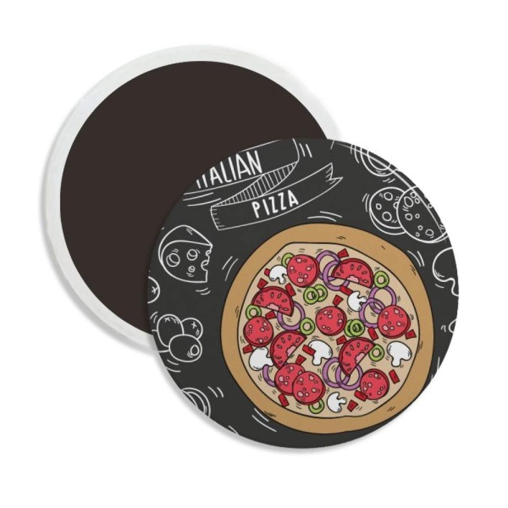Authentic Italian Ceramic Fridge Magnet - Handmade Round Souvenir with Traditional Diet Pattern - Perfect for Kitchen Decor, Travel Keepsake & Gift Idea