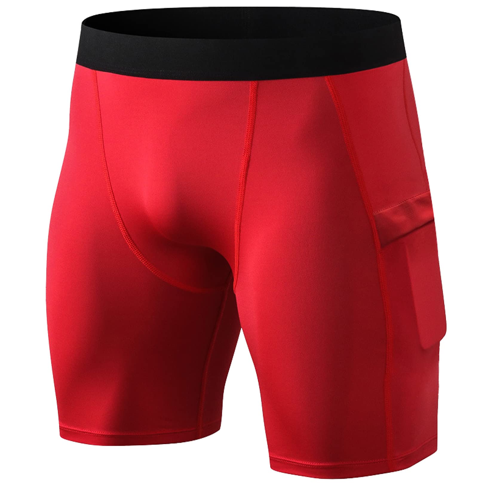 ChyJoey Men's Compression Shorts with Pockets - Workout Gym Running Cycling Yoga Training Shorts for Active Lifestyle & Sports Performance