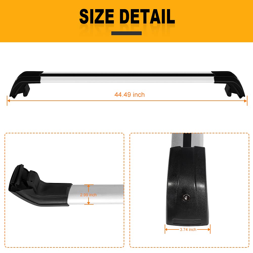 OCPTY Adjustable Roof Rack Cross Bars for Mitsubishi Outlander 2013-2021 - Universal Cargo Carrier with 3-5cm Adjustment Range (Requires Factory Side Rails) | Perfect for Camping, Road Trips & Outdoor Adventures