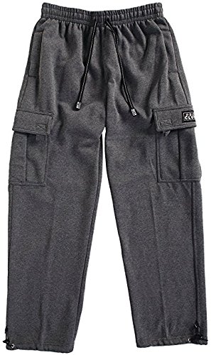 Pro Club Men's Heavyweight Fleece Cargo Pants - Warm Winter Work Pants with Multiple Pockets for Outdoor Activities, Hiking & Casual Wear