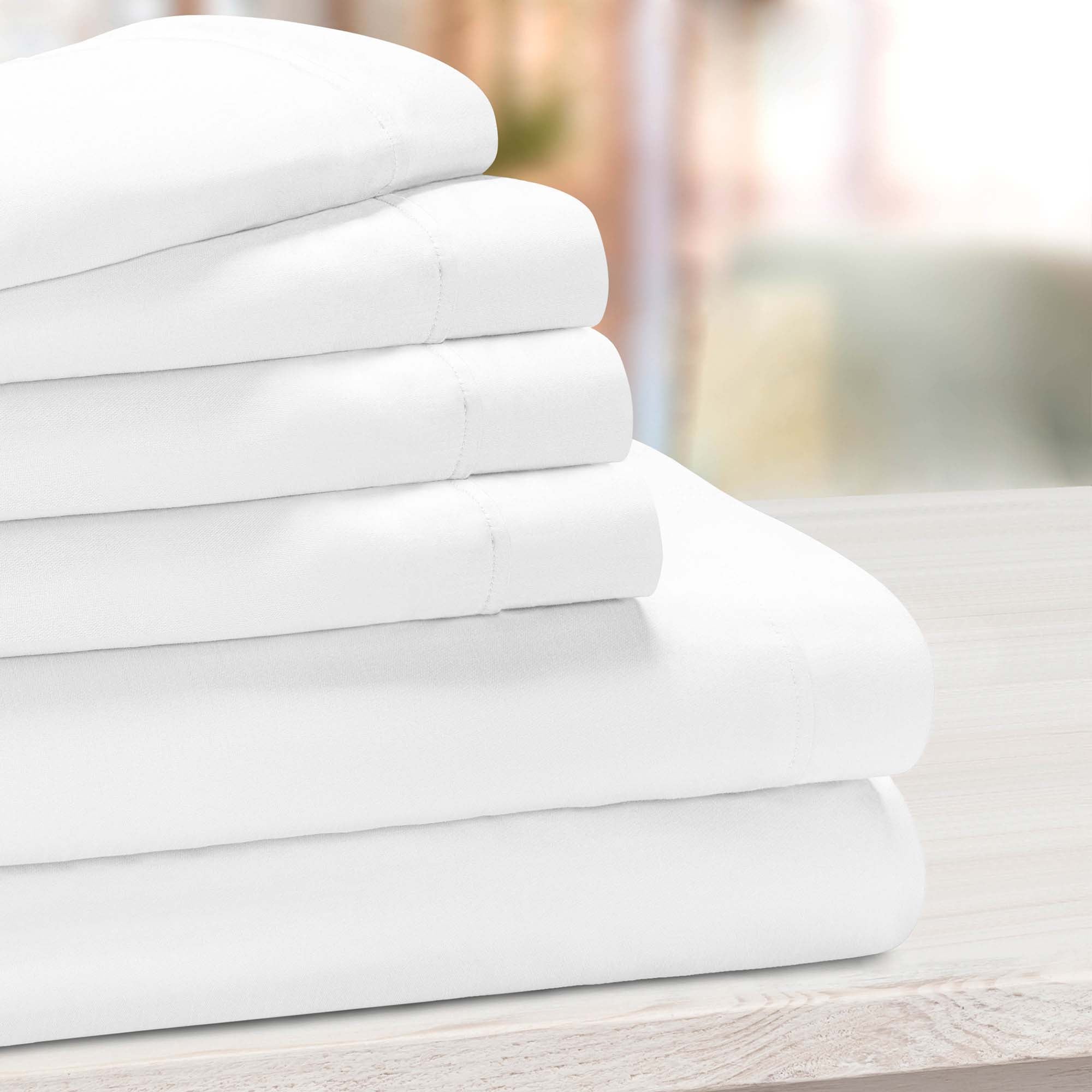 1000 Thread Count Cotton Rich Solid Deep Pocket Bed Sheet Set - Queen Size, Soft & Breathable for Ultimate Comfort - Perfect for Luxury Hotels, Guest Rooms & Cozy Home Bedding
