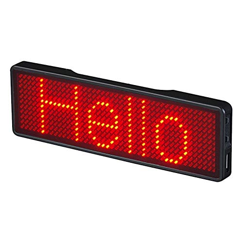 DEKLONPER Bluetooth LED Name Badge - Rechargeable Customizable Light Sign with Scrolling Message Display for Events, Conferences & Retail (Type 2) - Perfect for Trade Shows, Hotels and Business Networking