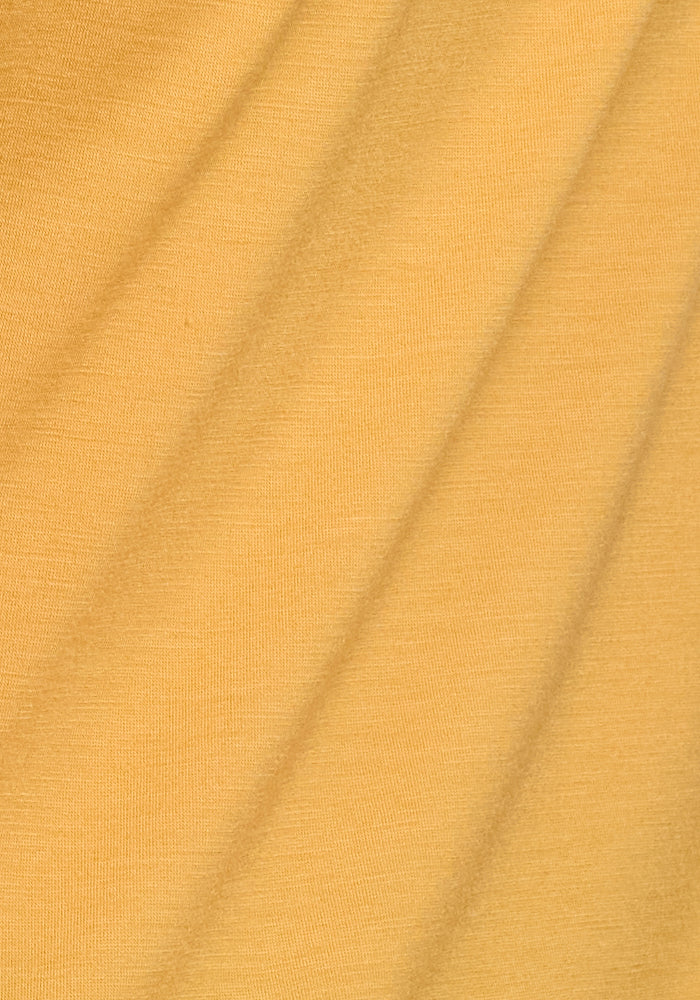Mia V Neck Women's Casual T-Shirt in Marigold Yellow - Soft & Comfortable Everyday Wear for Work, Outings & Relaxation