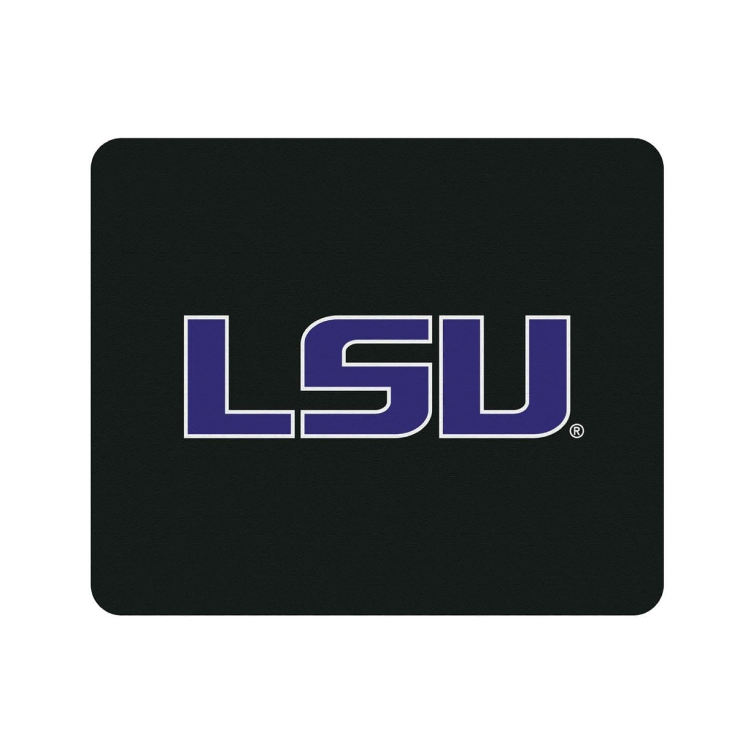 Louisiana State University LSU Mouse Pad - Non-Slip Fabric Gaming Mousepad with Floral White Design for Office, Home & Gaming Use