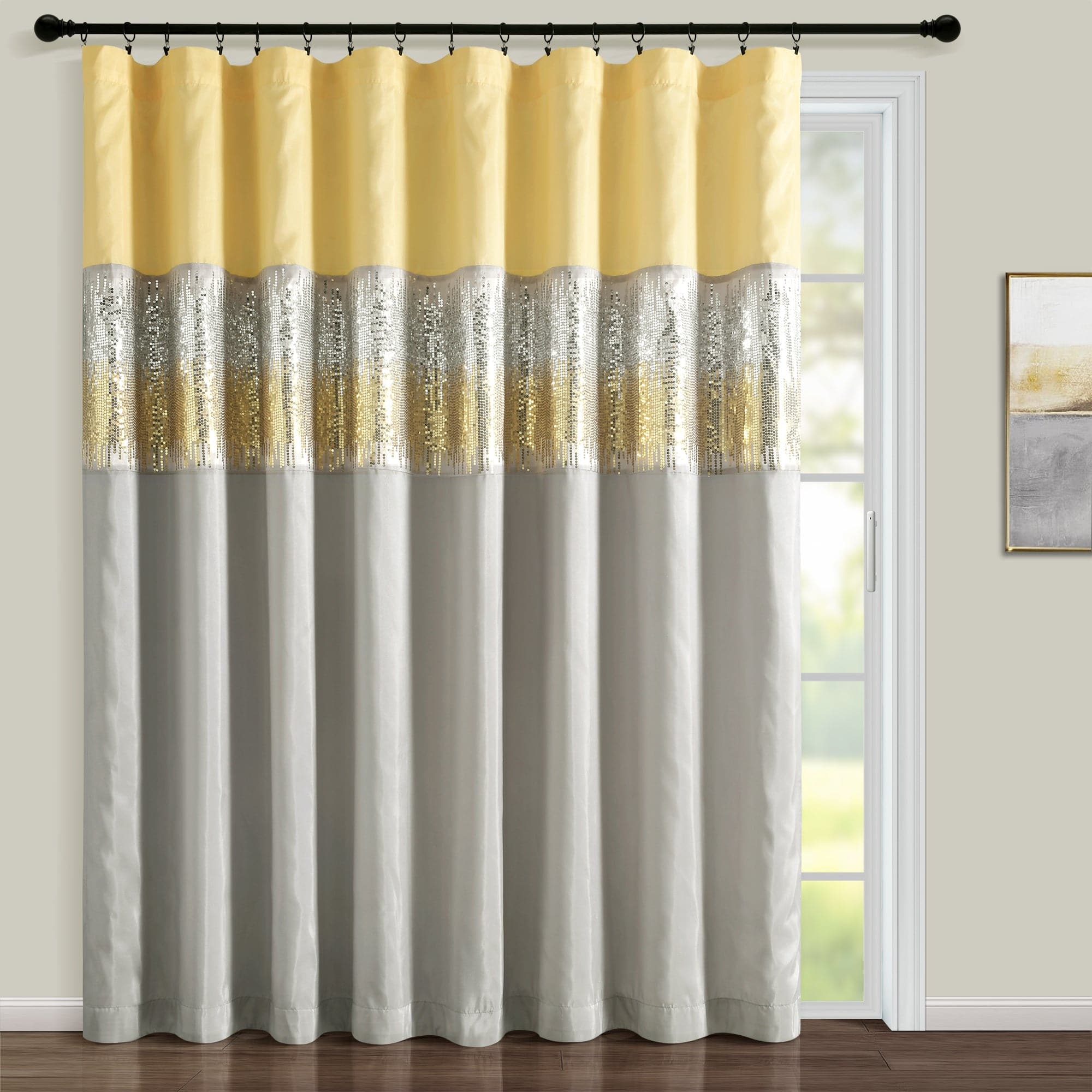 Starry Night Blackout Window Curtain Panel for Bedroom & Living Room - Galaxy Themed Room Darkening Drapes for Better Sleep & Home Decor