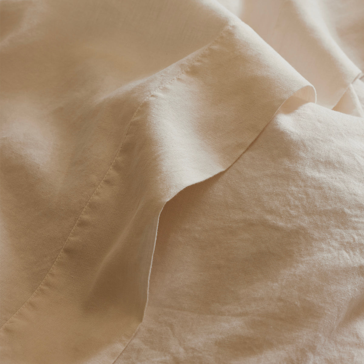 Premium Pearl Linen Blend Flat Sheet - Soft & Breathable Bedding for Queen Size Beds - Perfect for Summer Nights & Luxury Hotel-Style Comfort