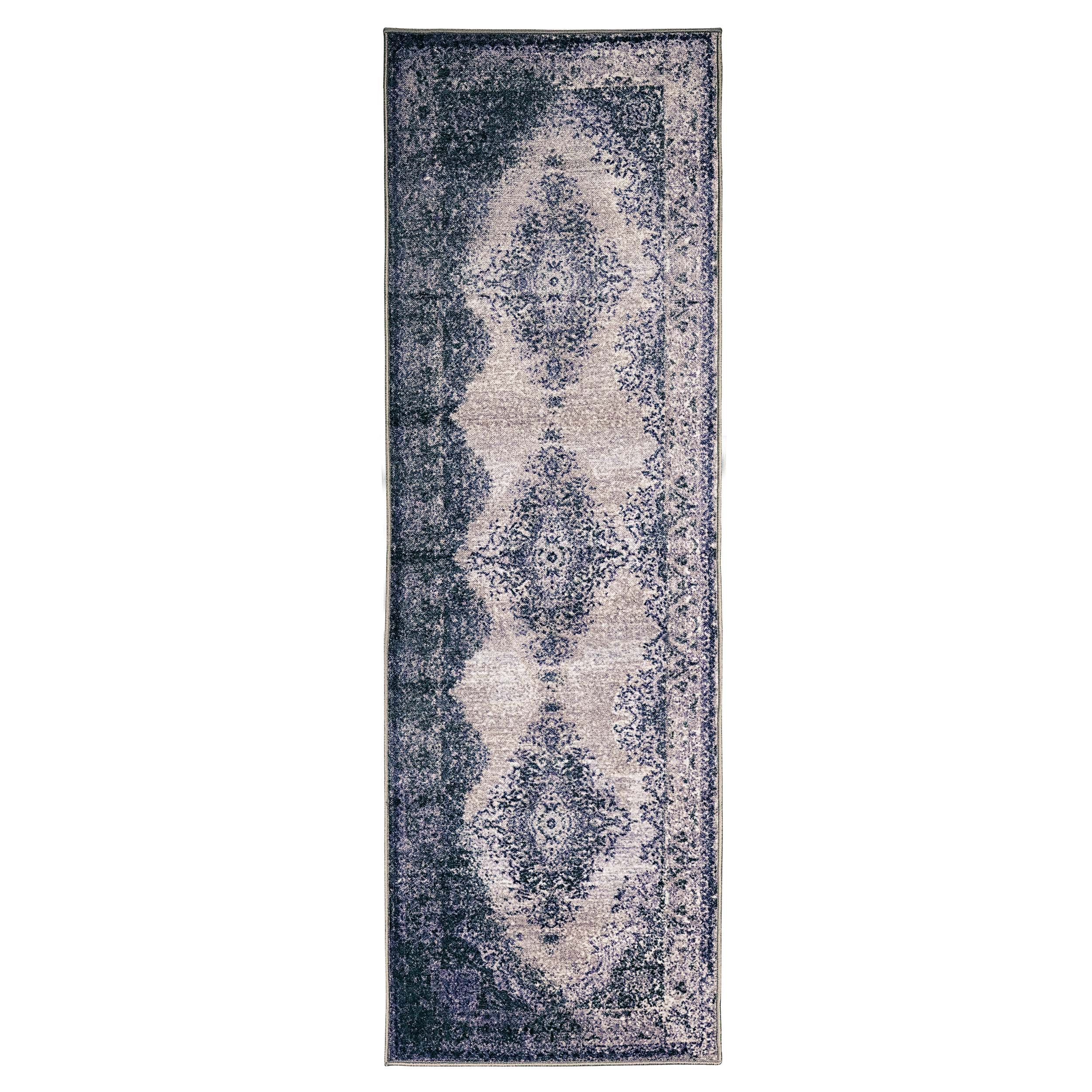 Eldwin Medallion Non-Slip Washable Indoor Area Rug - Perfect for Living Room, Bedroom, and Home Decor