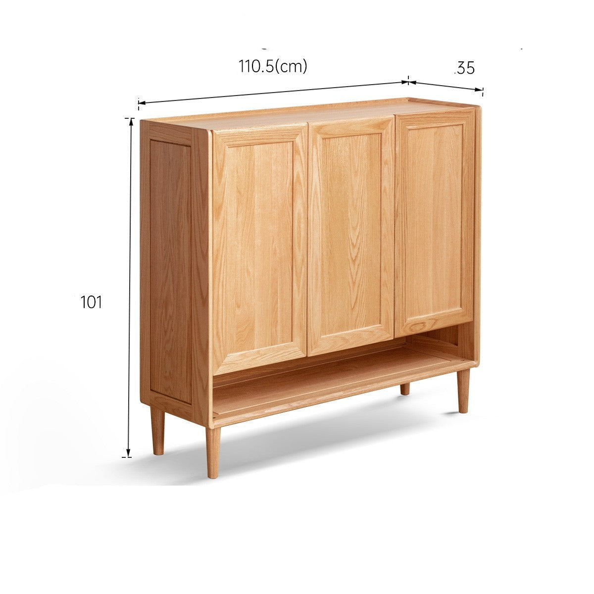 Solid Oak Wood Shoe Storage Cabinet with Bench - Entryway Shoe Organizer for Hallway, Living Room & Bedroom - Perfect for Changing Shoes & Organizing Footwear
