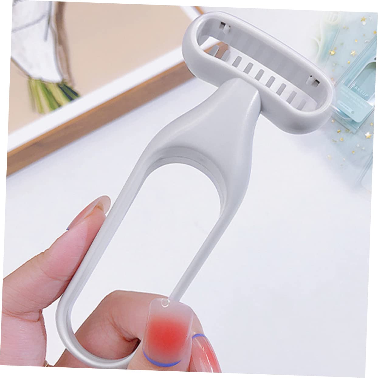 4 Pcs Women's Hair Trimmer Set - Armpit, Bikini & Facial Hair Remover, Reusable Razor for Ladies Grooming (Resin Grey) - Perfect for Travel, Gym & Home Use