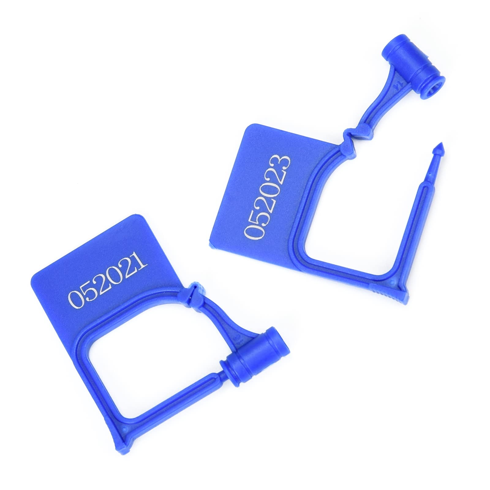 1000 PCS Blue Tamper Proof Plastic Security Padlock Seals - Numbered Disposable Safety Locks for Luggage, Medical Supplies & Clothing | Ideal for Hospitals, Warehouses & Travel Security