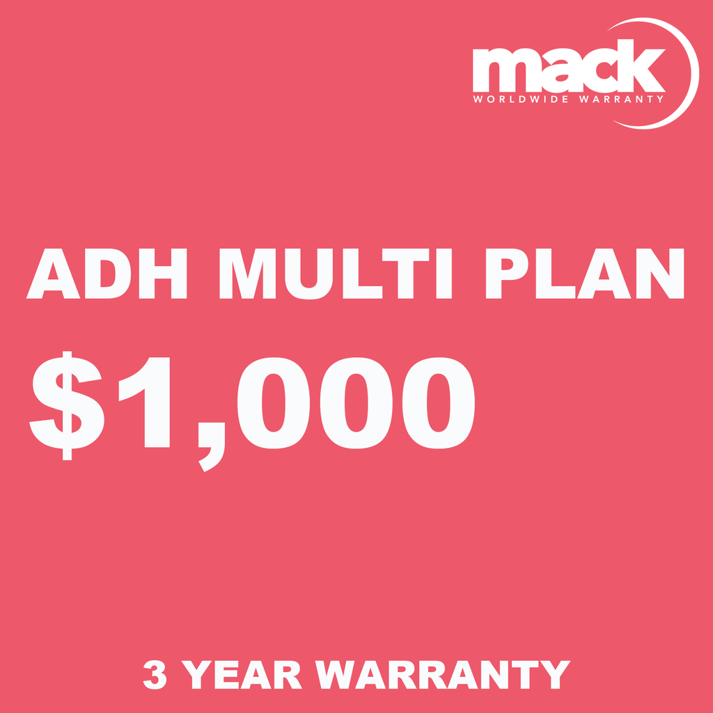 MACK 3-Year ADH Multi Plan Warranty for Electronics Under $1000 | Extended Protection for Laptops, Phones & Tablets