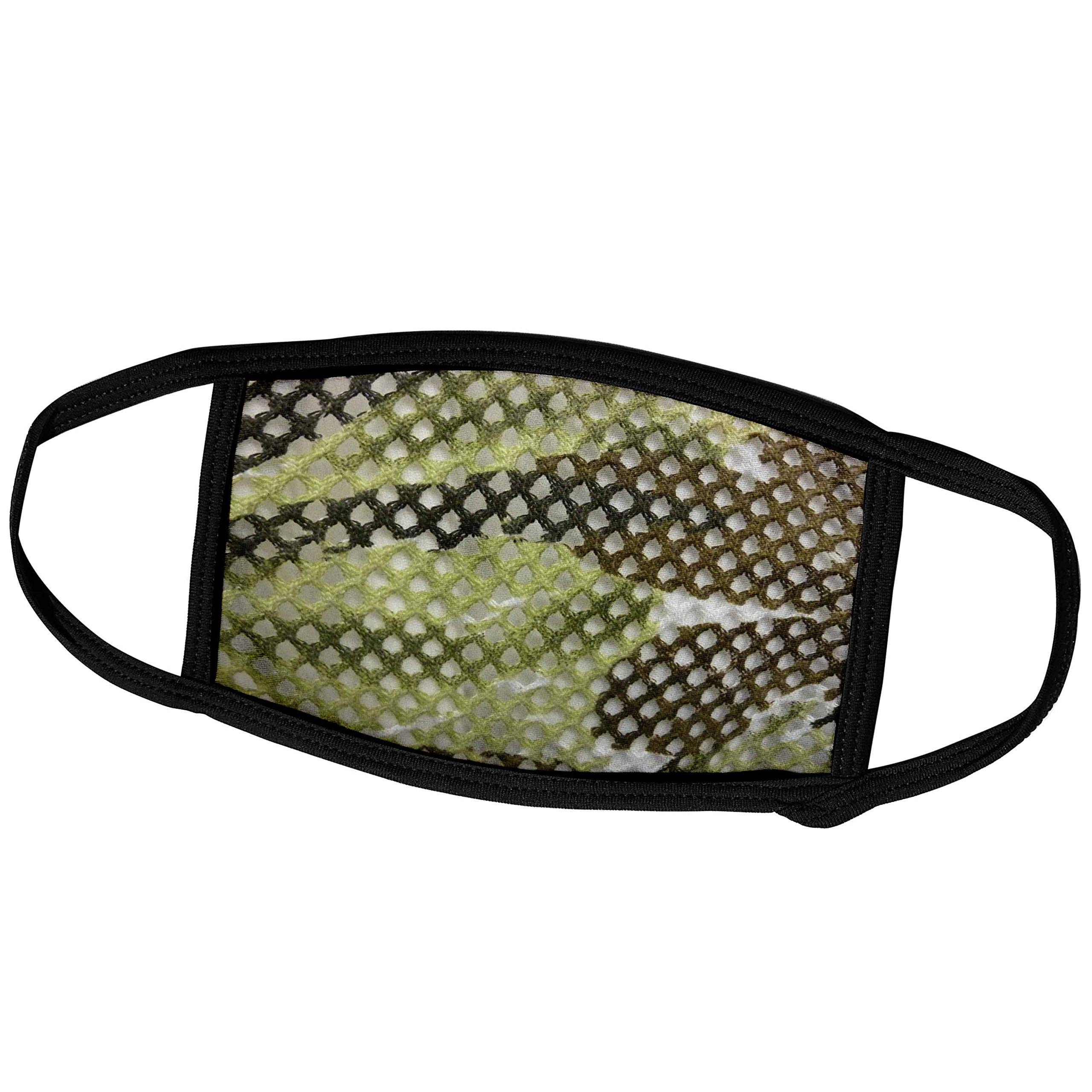 3D Crochet Face Masks - Brown Green White for Daily Wear