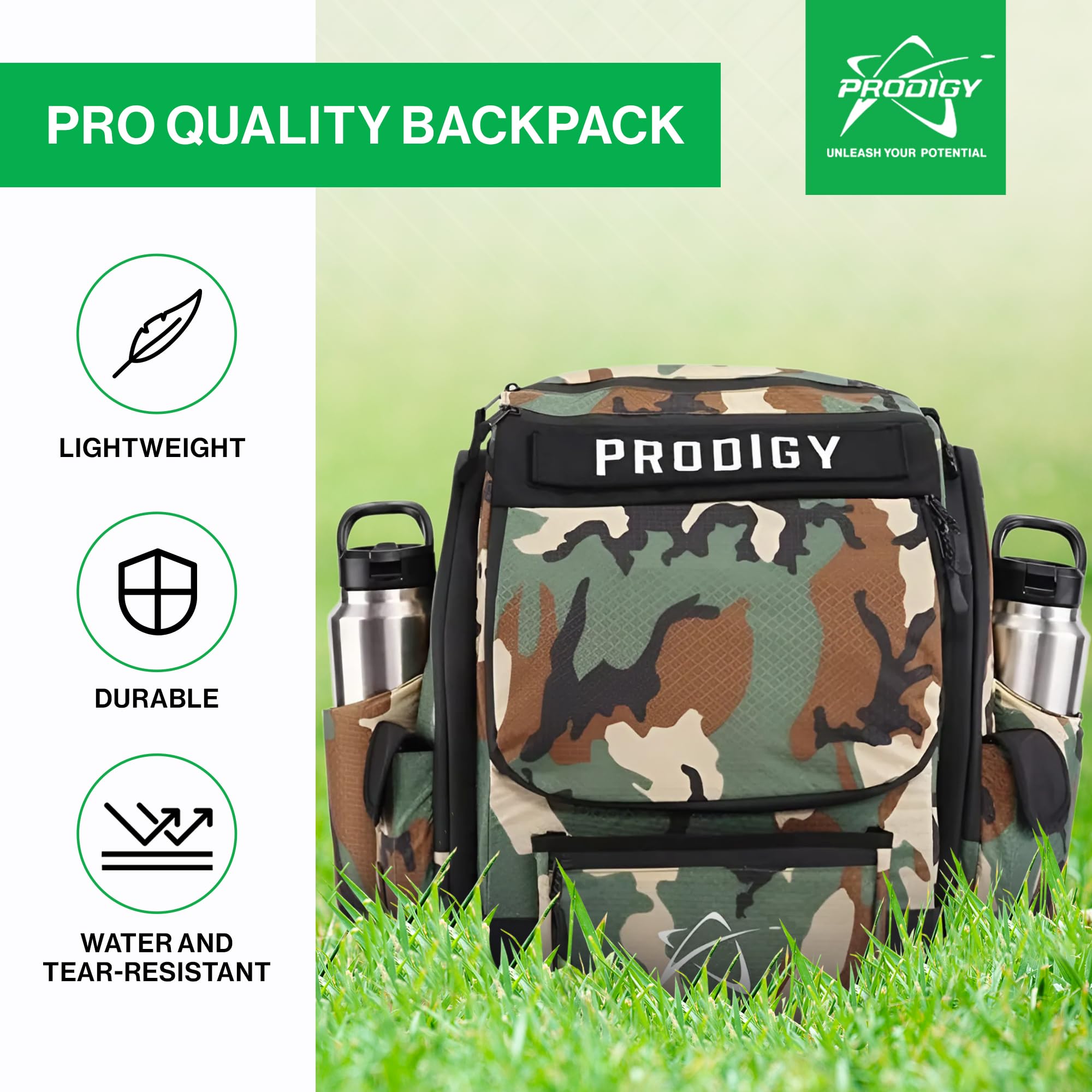 Prodigy Disc BP-1 V3 Backpack Disc Golf Bag - Lightweight & Durable Storage for Disc Golf Players - Perfect for Tournaments, Practice & Outdoor Adventures