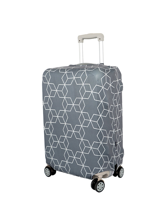 Tosca Medium Luggage Cover - Geometric Pattern Waterproof Travel Suitcase Protector for Airplanes, Trains & Road Trips